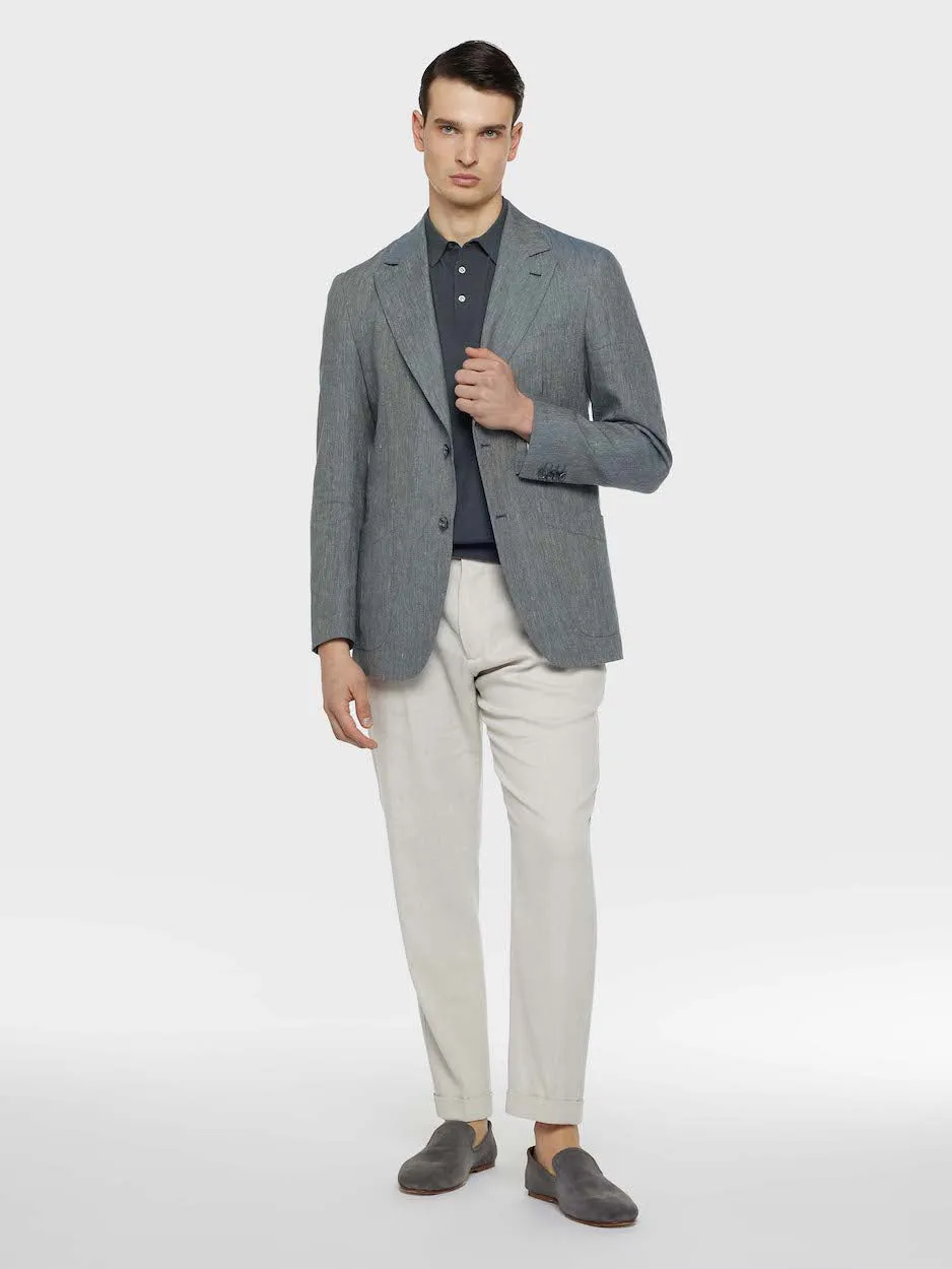 Caruso Polo Cotone Maniche Corte Grigio Antracite