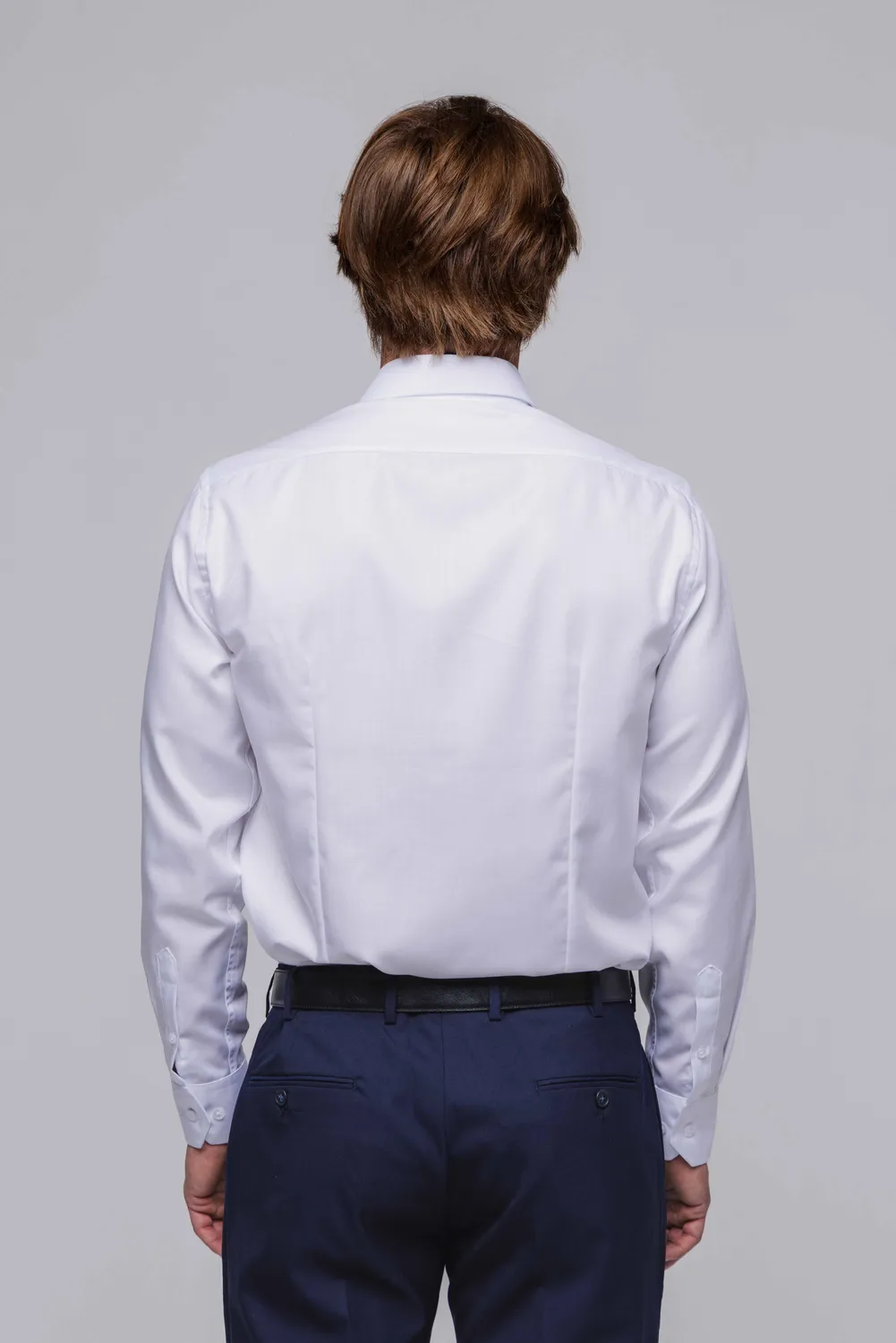 Alain Delon camicia bianca slim spina di pesce