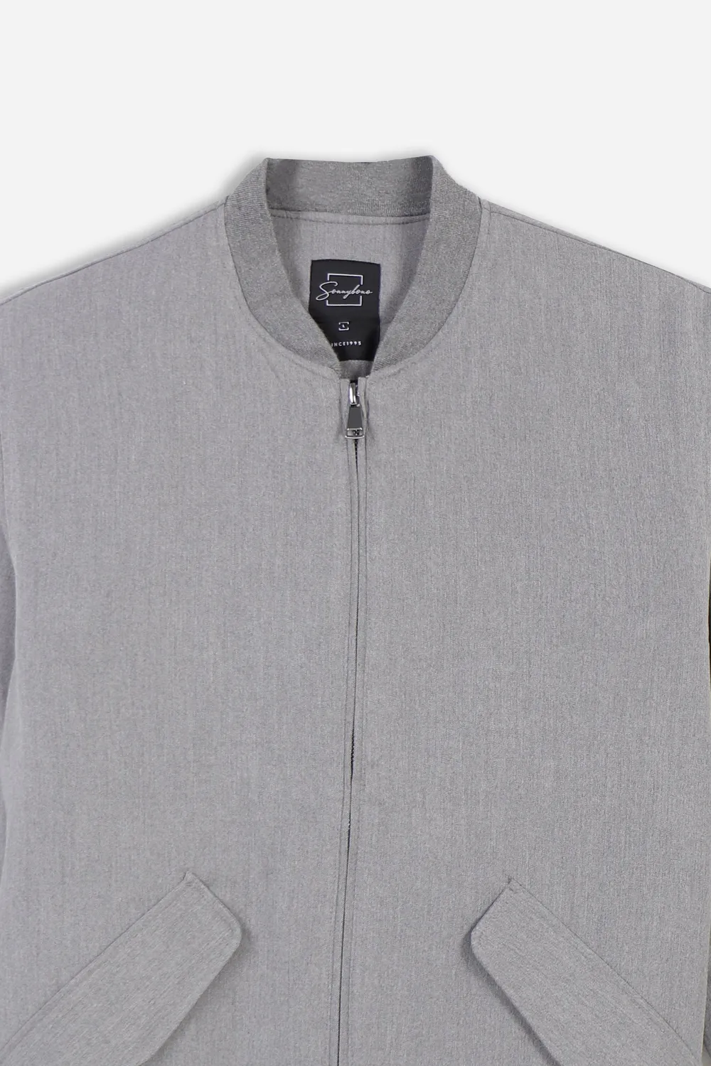 Sonny Bono Bomber Imbottito Giubbotto Grigio Chiaro