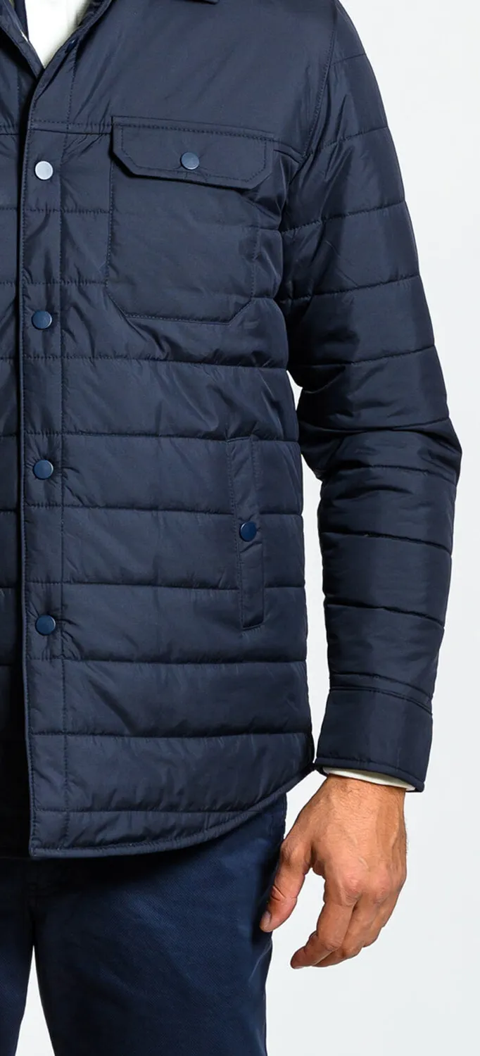 Alain Delon giacca camicia blu navy M antivento