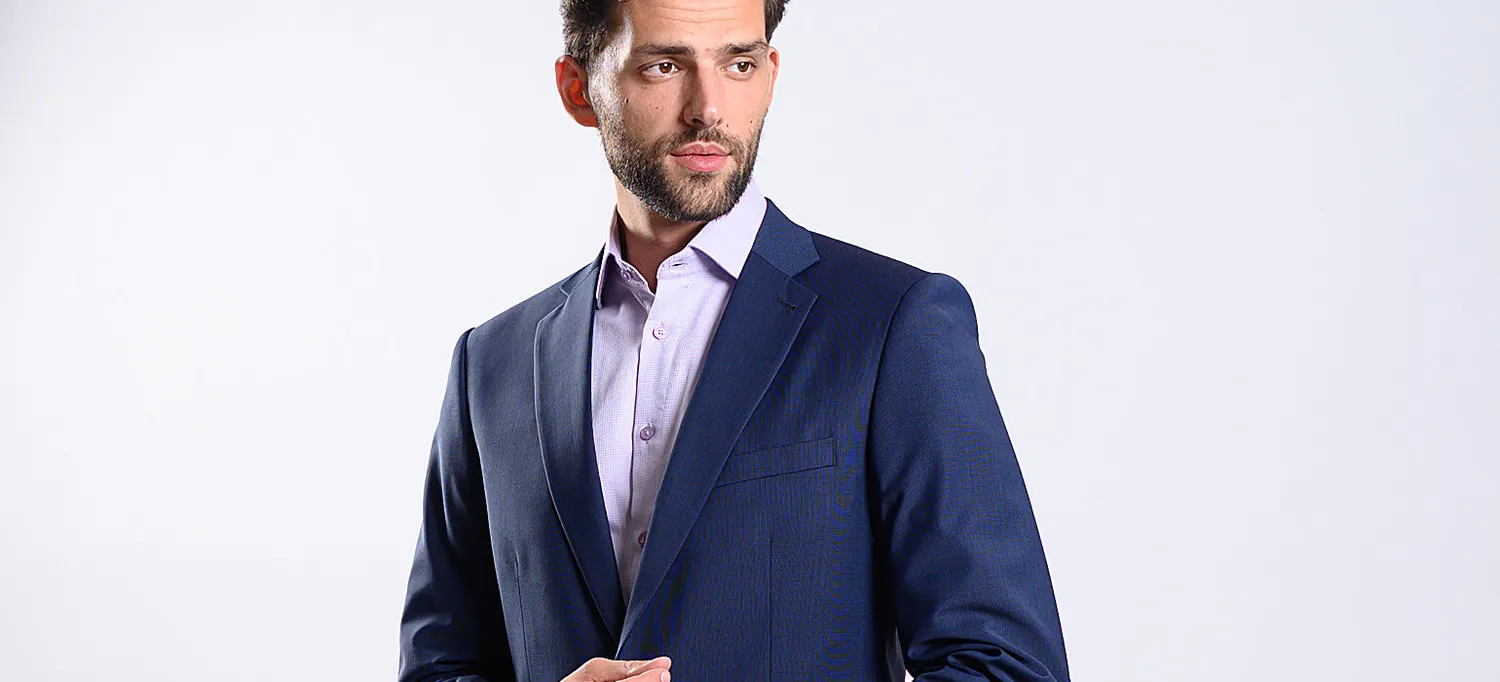Alain Delon Abito Slim Fit Blu Navy Elasticizzato