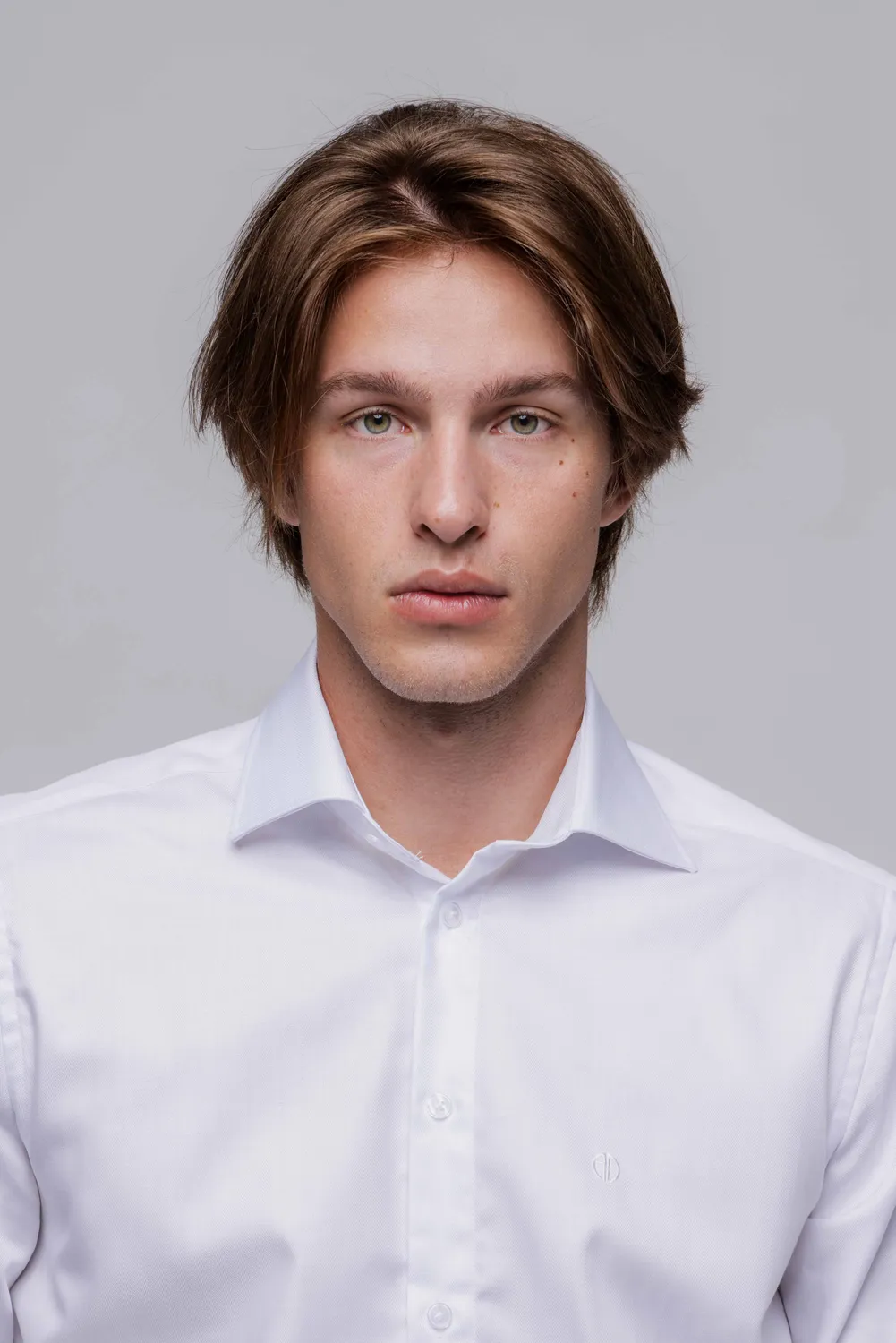 Alain Delon Camicia Bianca Extra Slim Fit Cotone Spigato