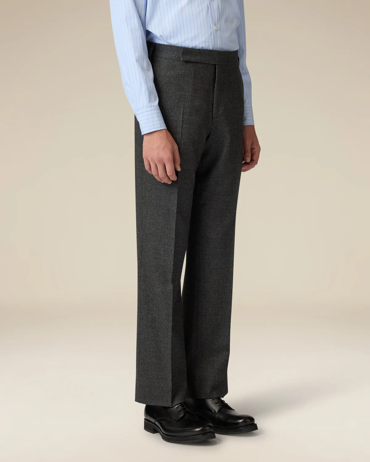 Lardini Pantalone senza pieghe lana grigio Saxony