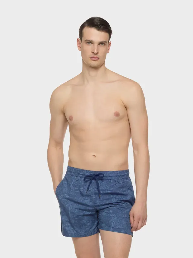 Caruso costume tecnico blu stampa fantasia
