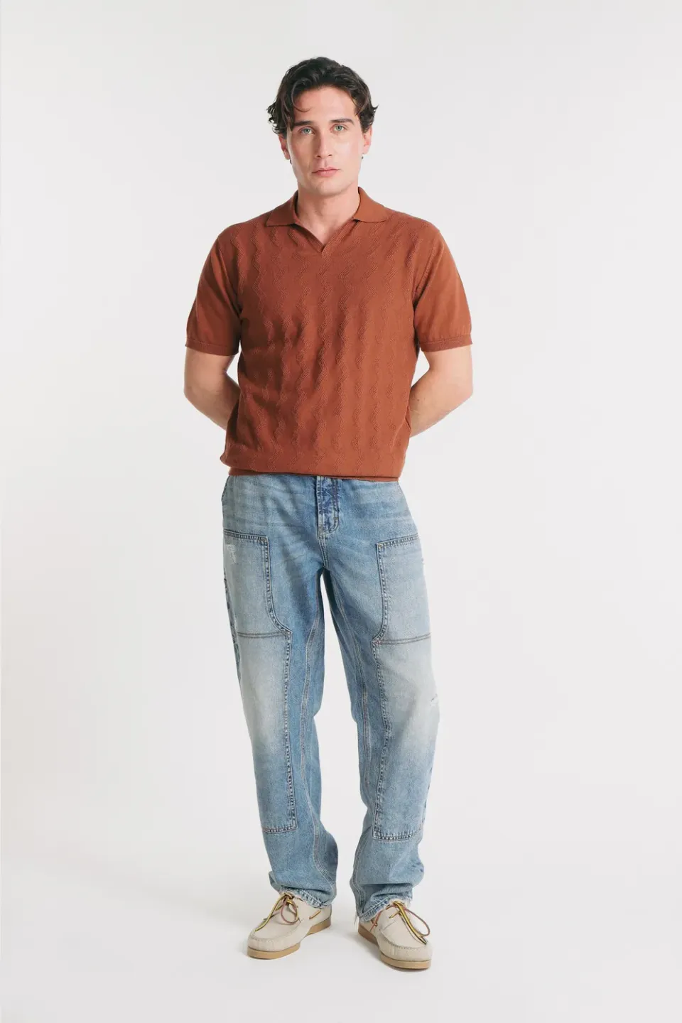 Sonny Bono Worker Jeans Denim Cotone Tasche