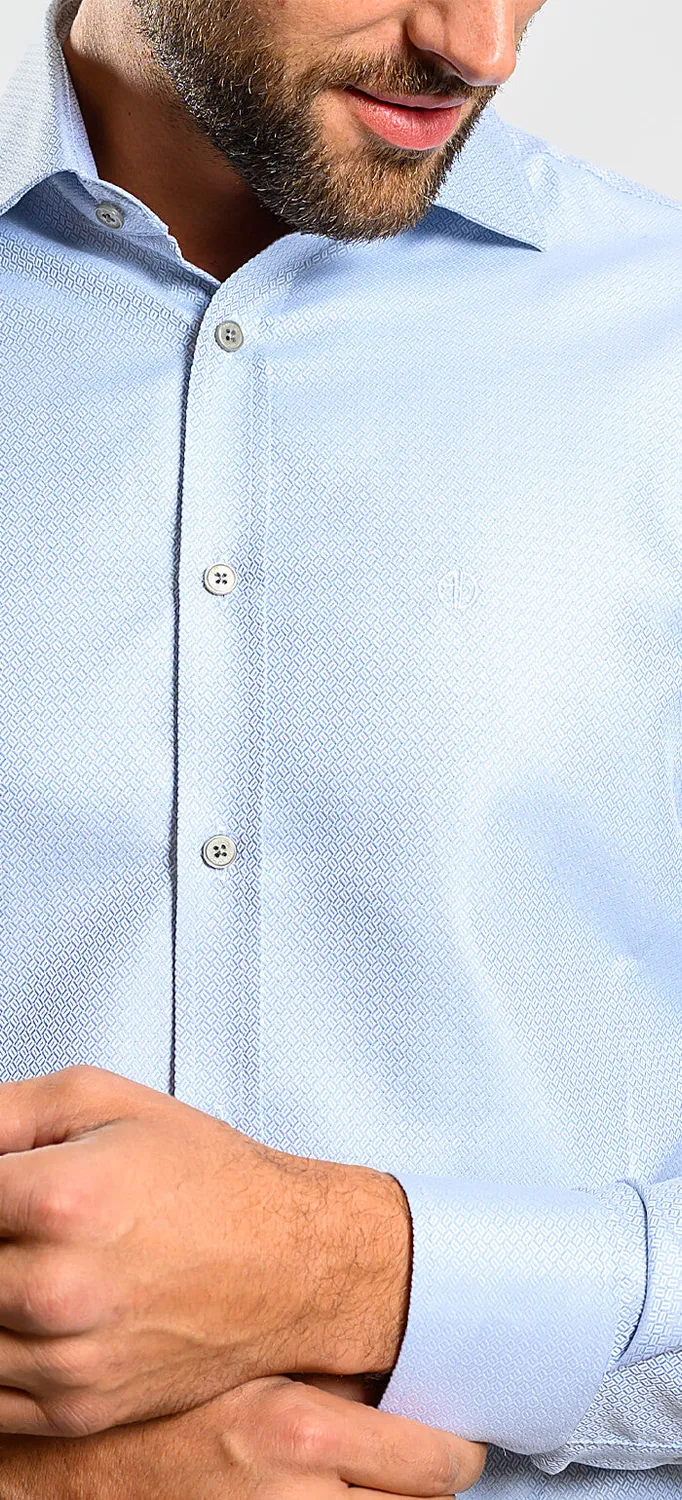 Alain Delon camicia extra slim fit grigio cotone taglia 38