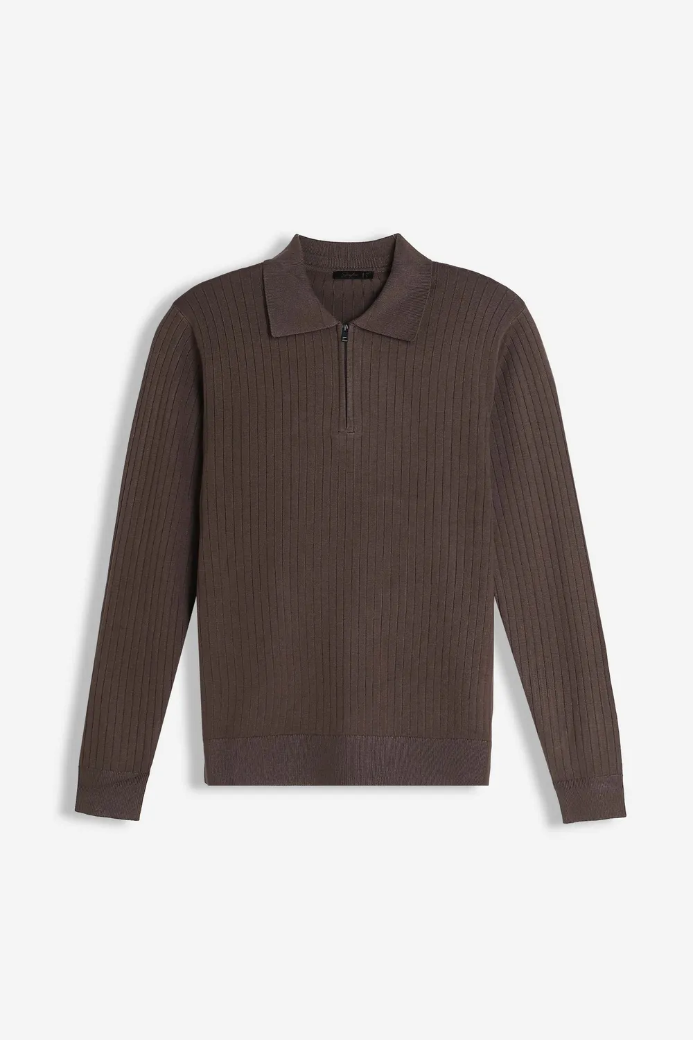 Sonny Bono Maglia Costina Polo Mezza Zip Tortora