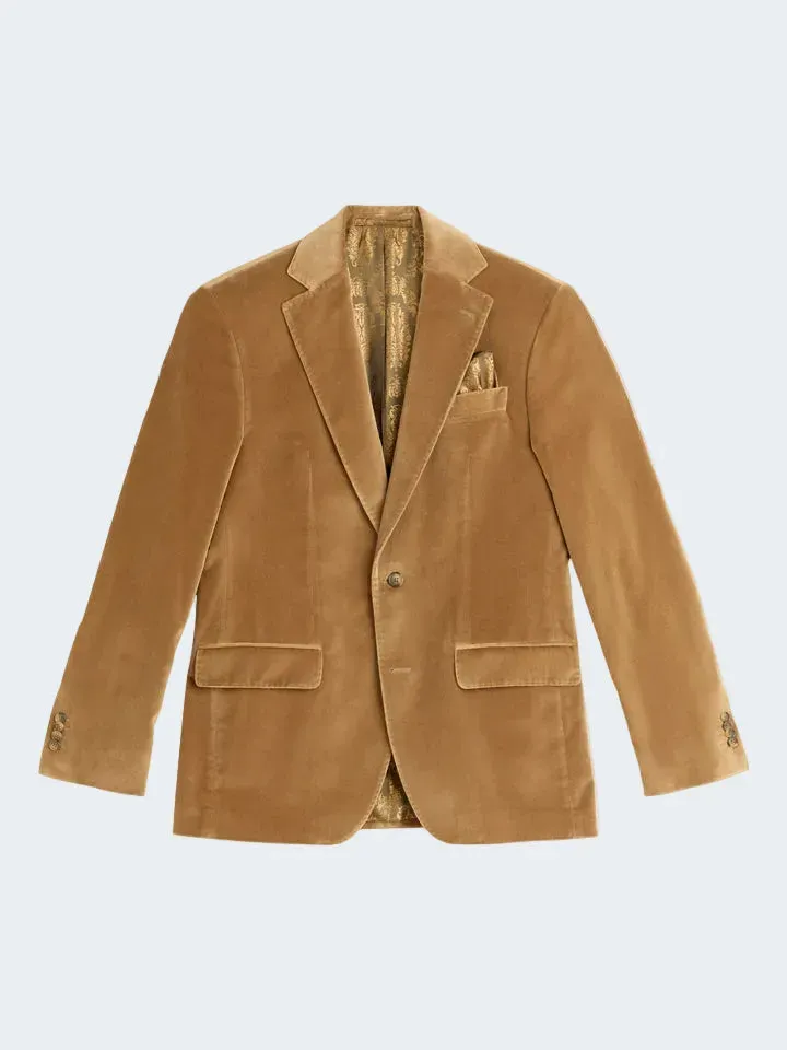 Sand Menswear Sherman Napoli blazer velluto cammello