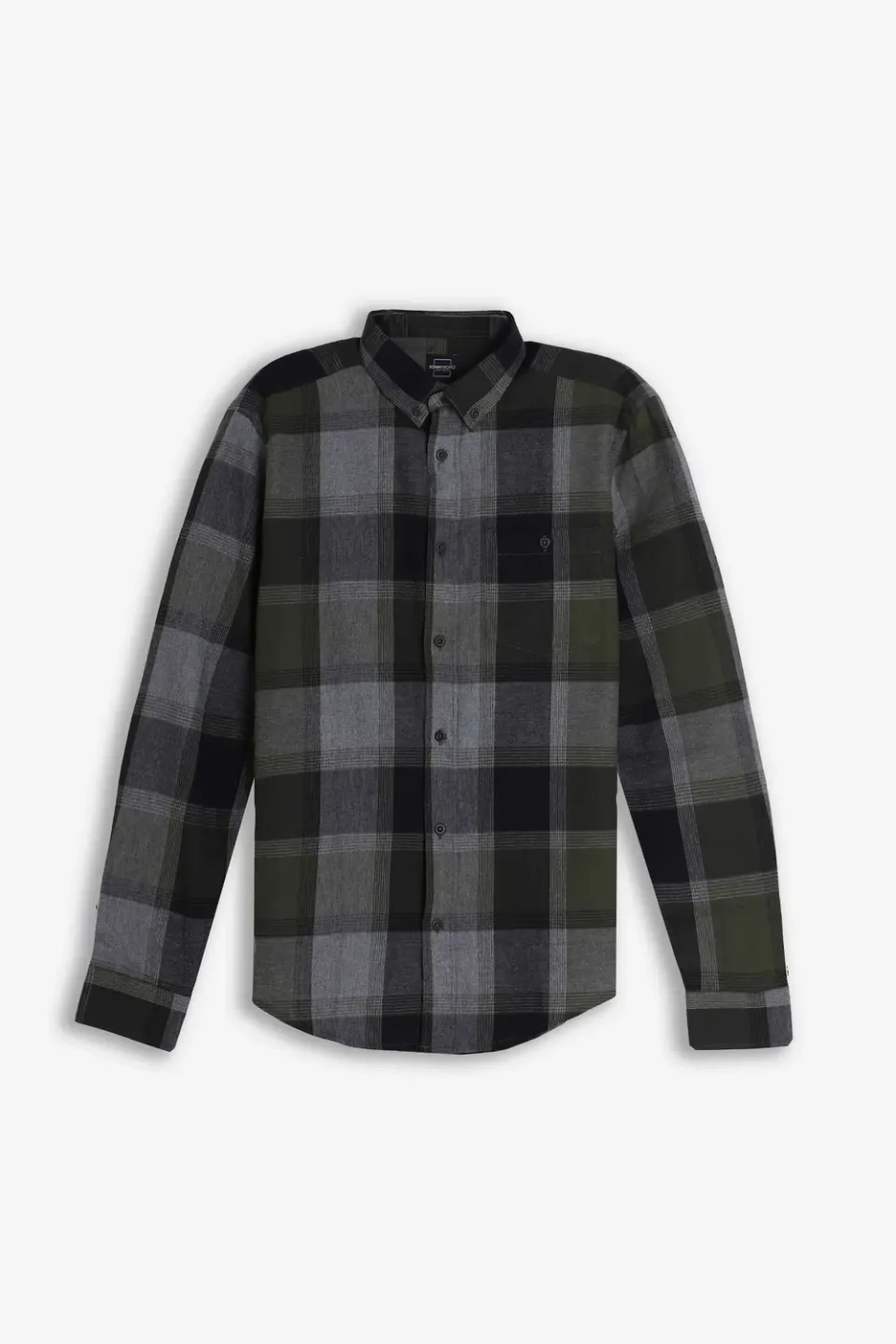 Sonny Bono camicia quadri flanella verdone