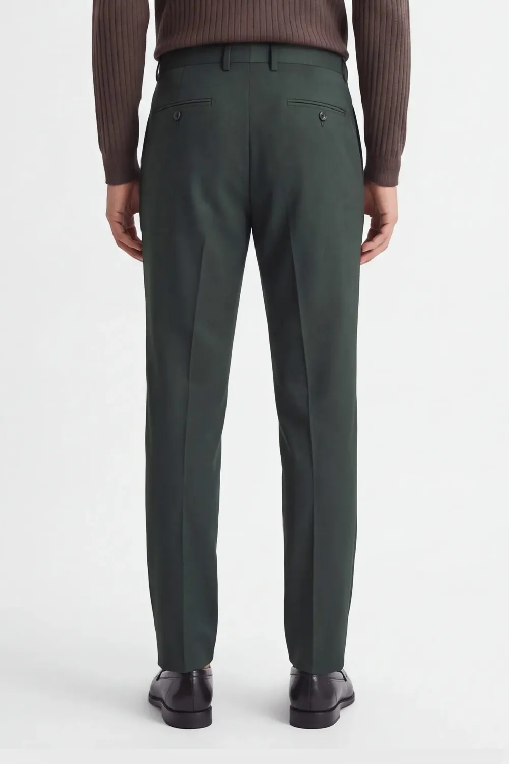 Sonny Bono Pantalone da Abito Verdone Elasticizzato