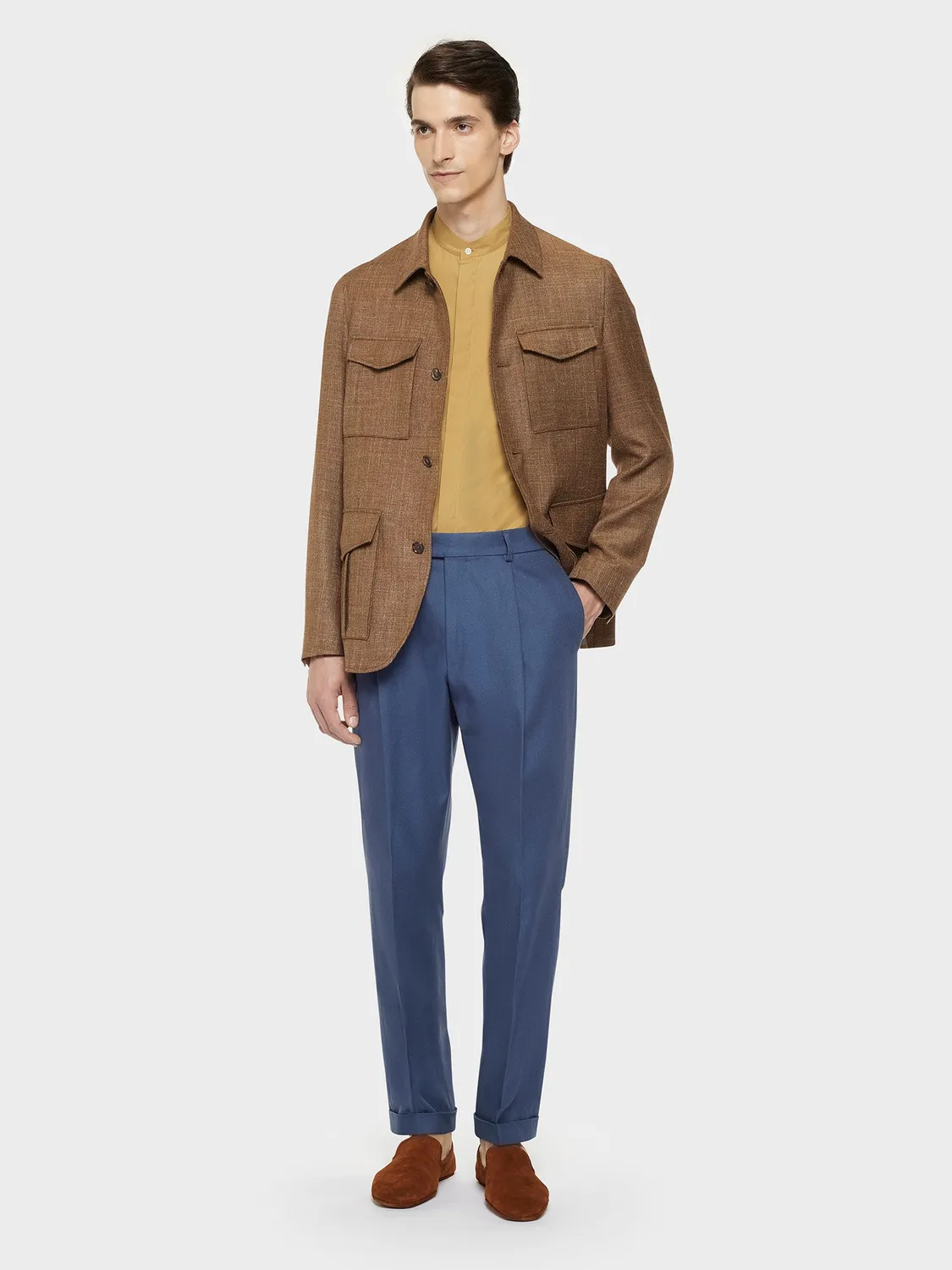 Caruso sahariana lana seta lino beige 48-52