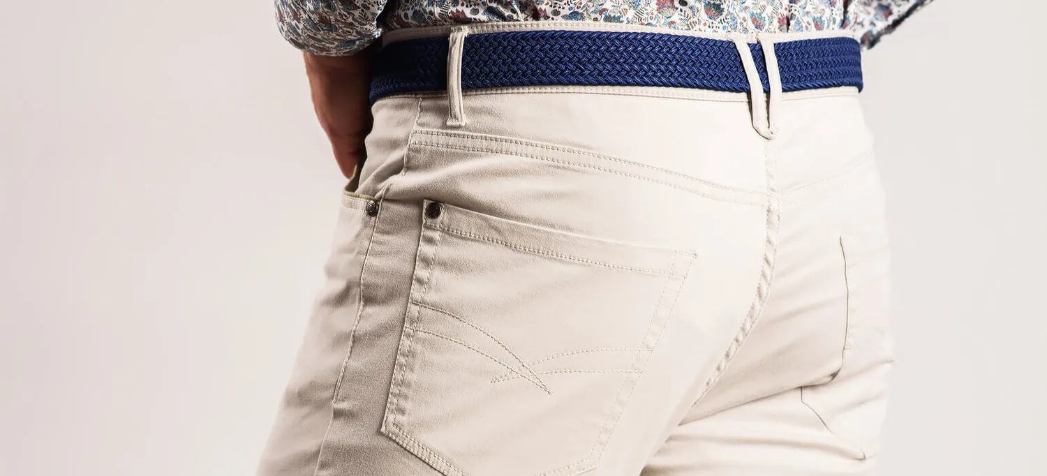 Alain Delon jeans beige slim fit cotone elasticizzato Setex