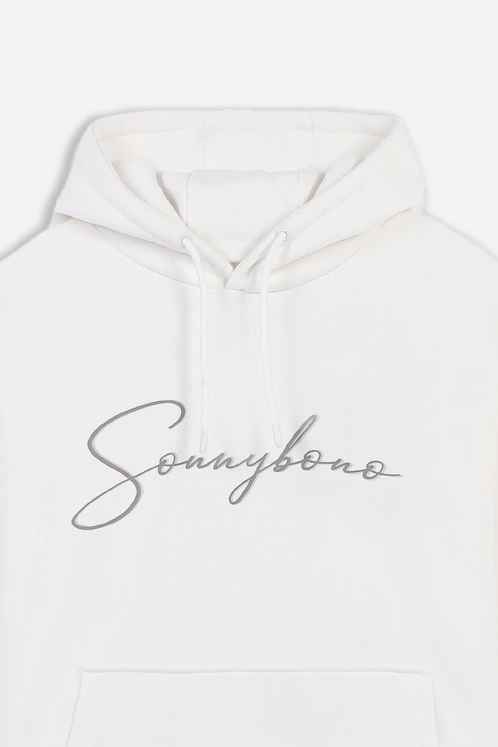 Sonny Bono felpa cappuccio marsupio panna logo