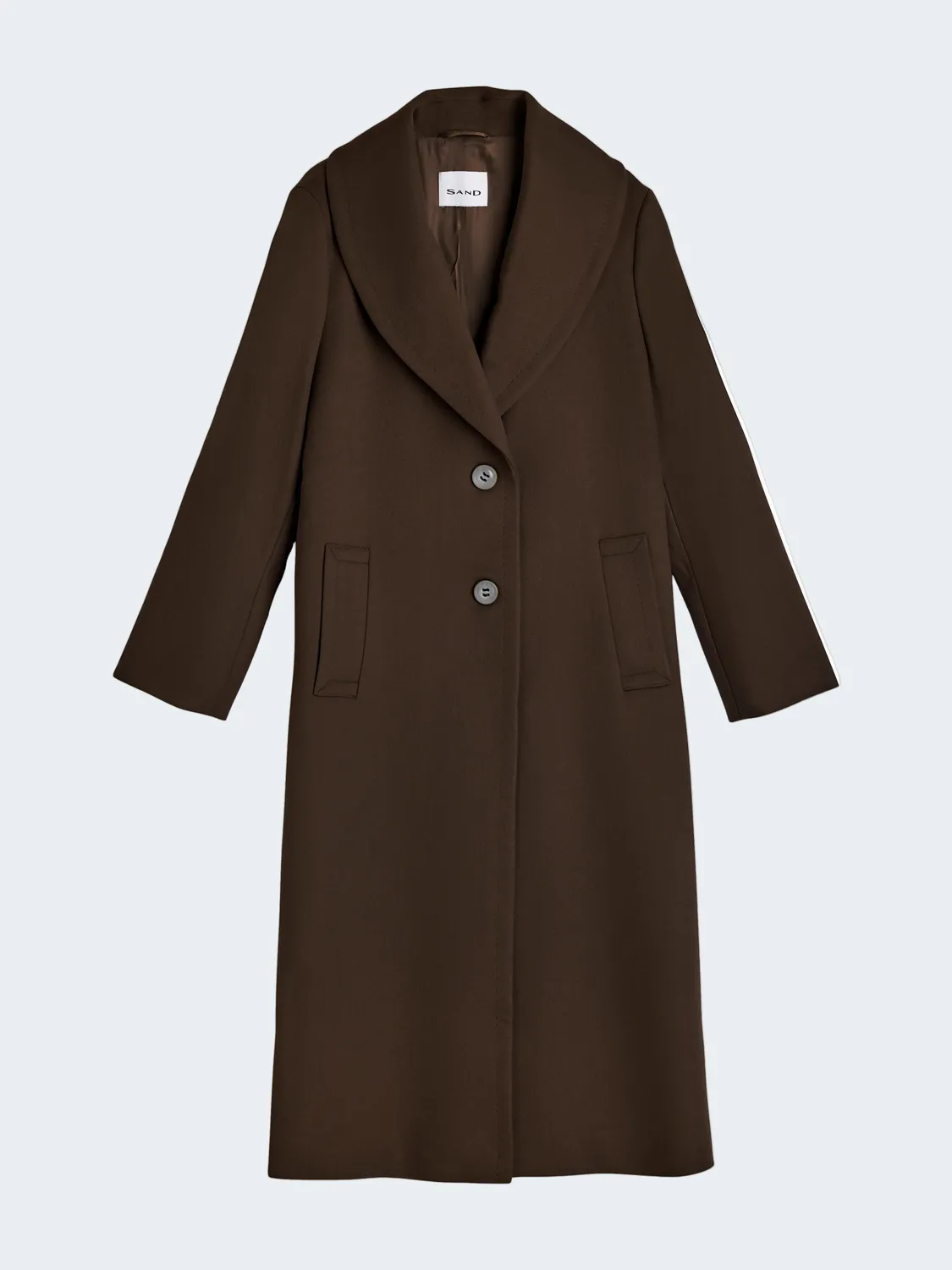Sand Menswear Clareta Long cappotto cashmere testa di moro