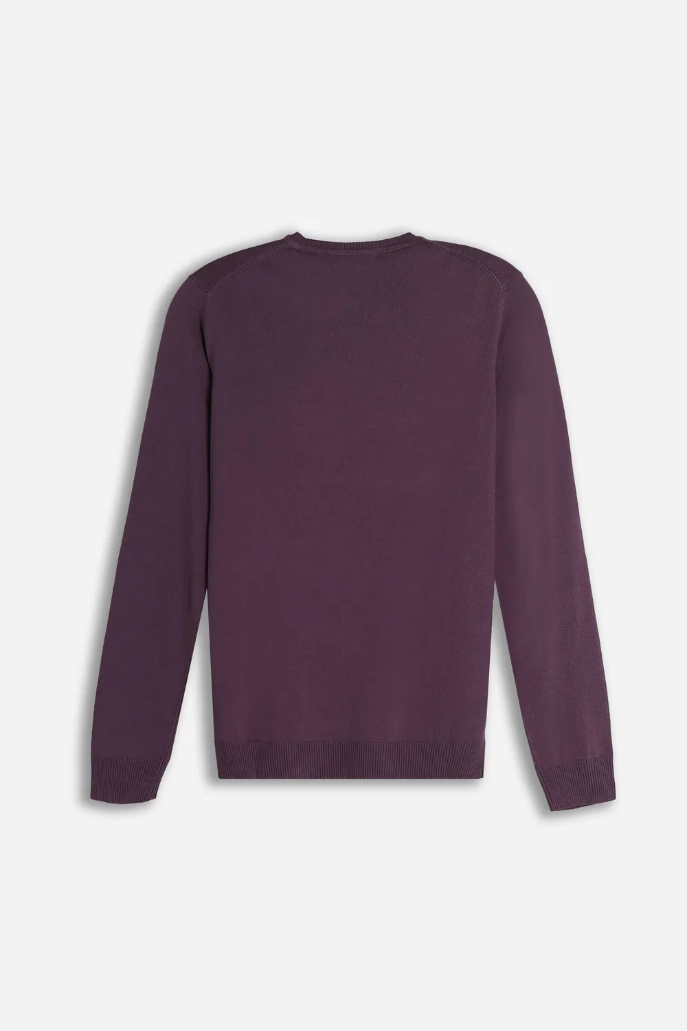 Sonny Bono maglia girocollo basic prugna manica lunga