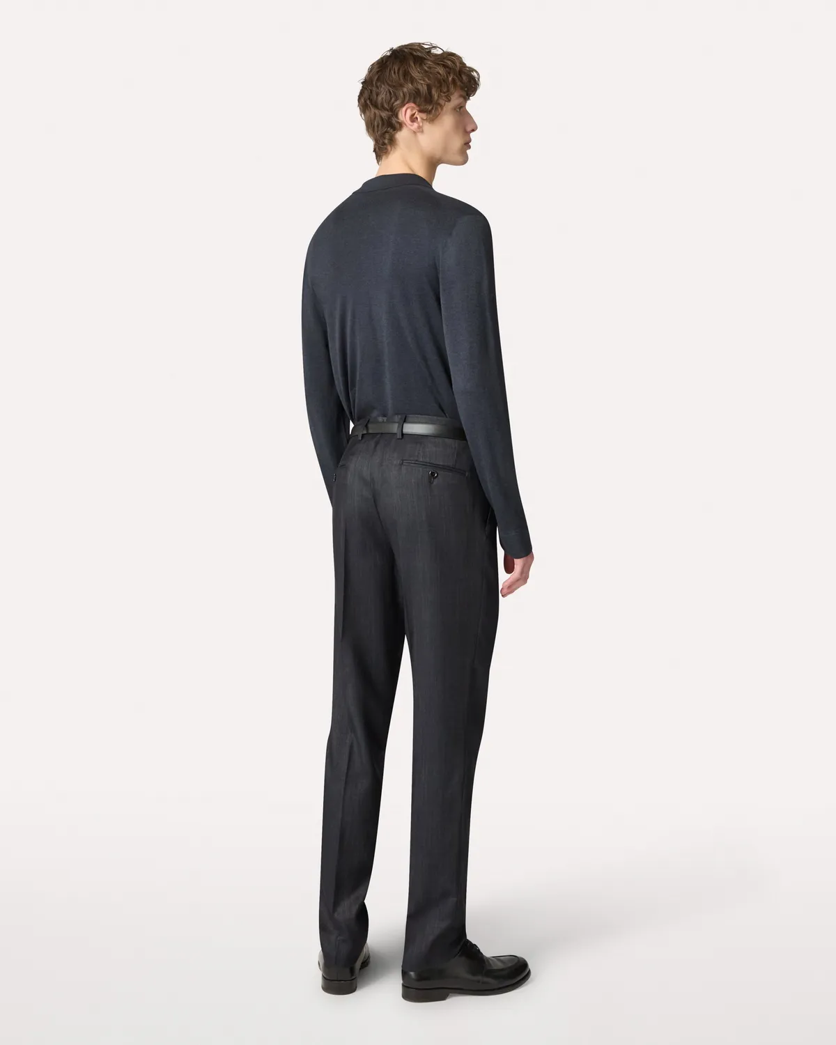 Lardini pantalone blu senza pieghe effetto denim