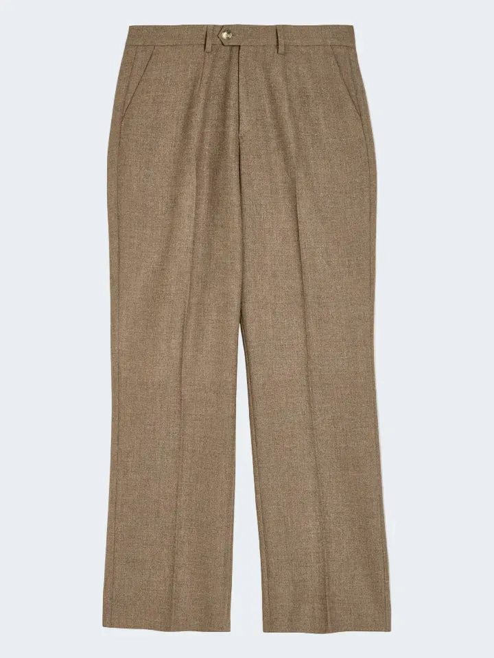 Sand Tweed Dori pantaloni sartoriali cammello chiaro