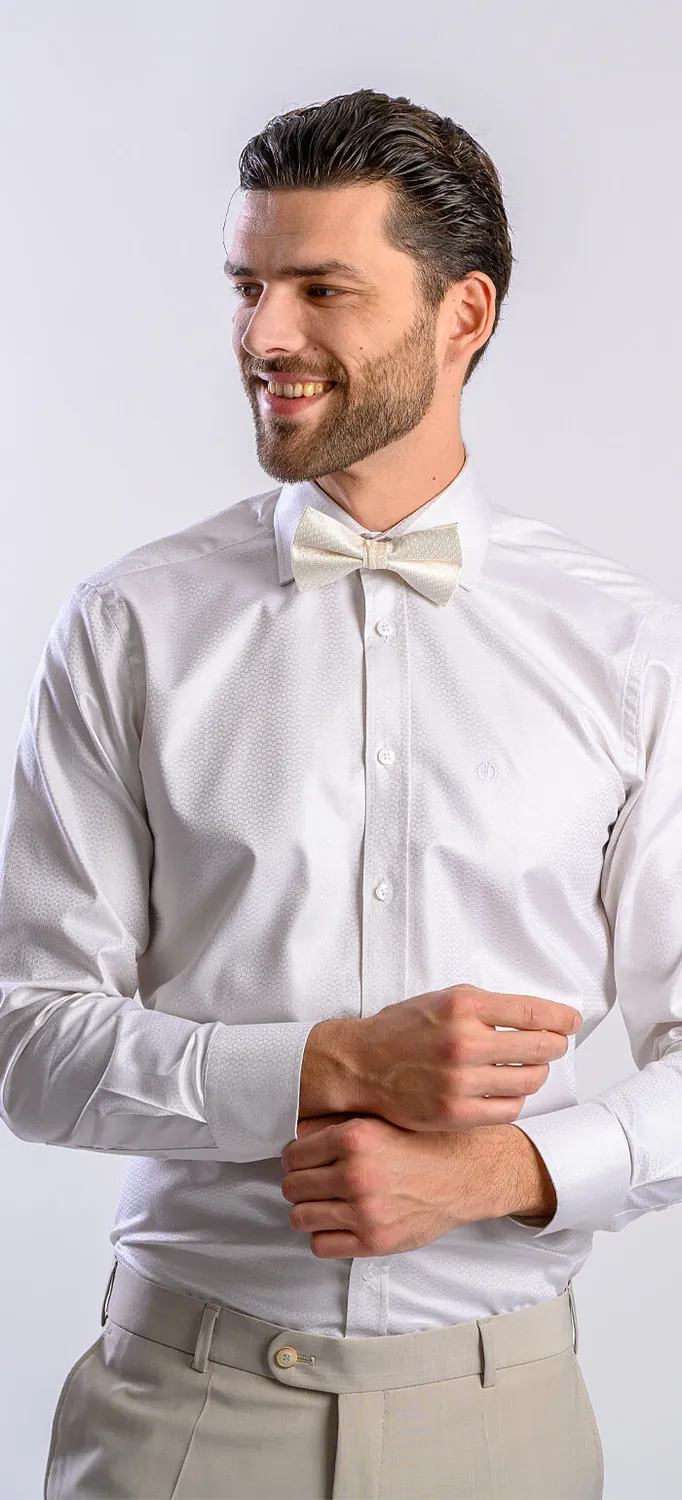 Alain Delon camicia extra slim fit fantasia onde cotone