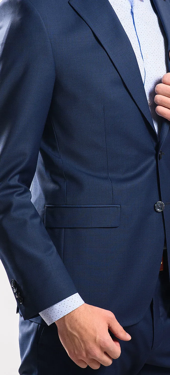 Alain Delon abito Slim Fit blu navy elasticizzato XL