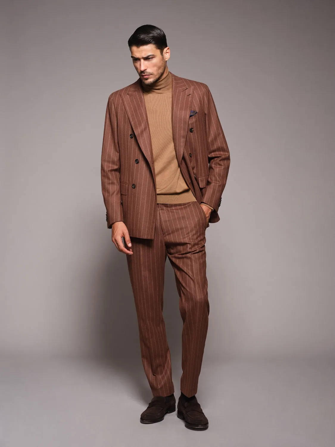 Caruso Dolcevita Uomo Lana Seta Cashmere Beige