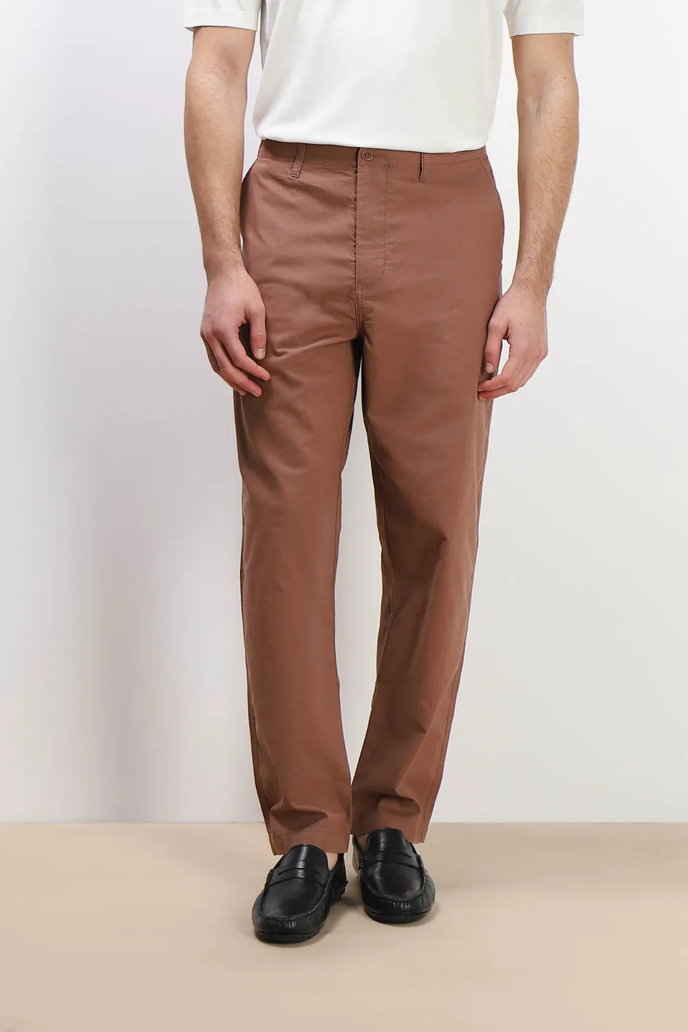 Sonny Bono Basic pantalone chino coccio cotone