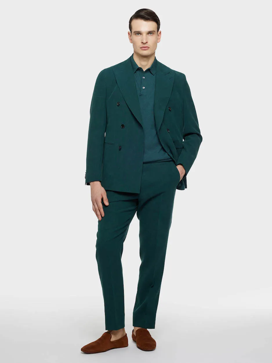 Caruso Butterfly polo maniche corte seta cotone verde