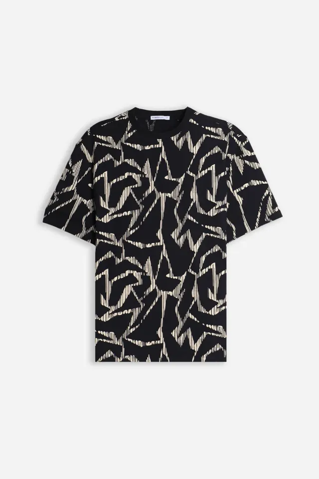 Sonny Bono Girocollo Fantasia T-Shirt Moro Cotone