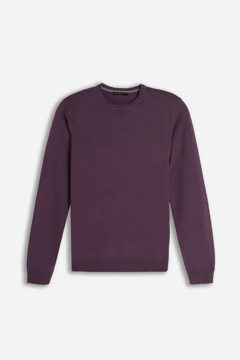 Sonny Bono maglia girocollo basic prugna manica lunga