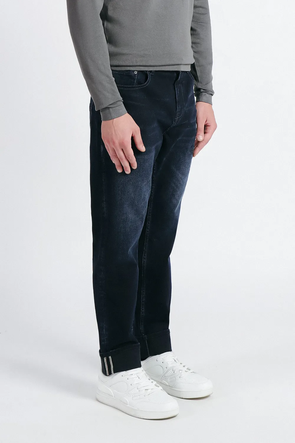 Sonny Bono Loose Fit Jeans Blublack Gamba Dritta