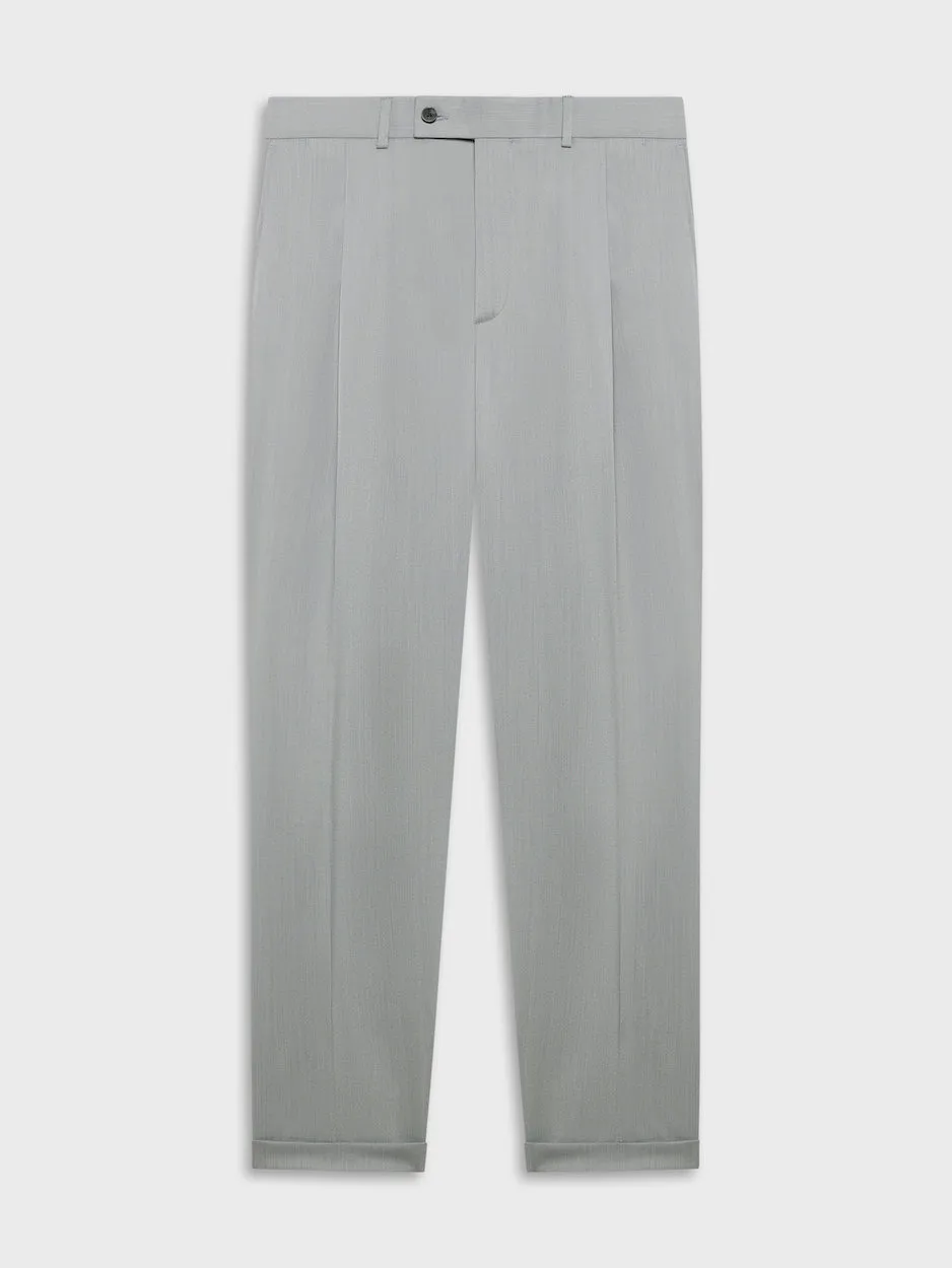 Caruso pantalone slim fit flanella lana grigio