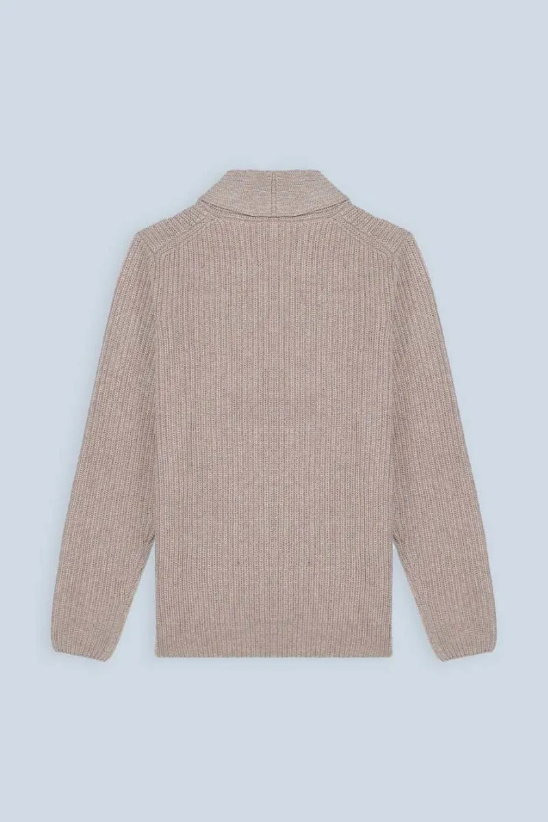 Sonny Bono Sciallato cardigan sasso con bottoni