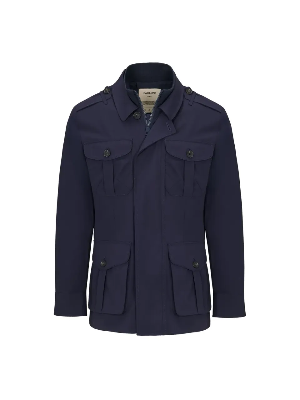 Paoloni Field jacket tecnica nylon stretch blu