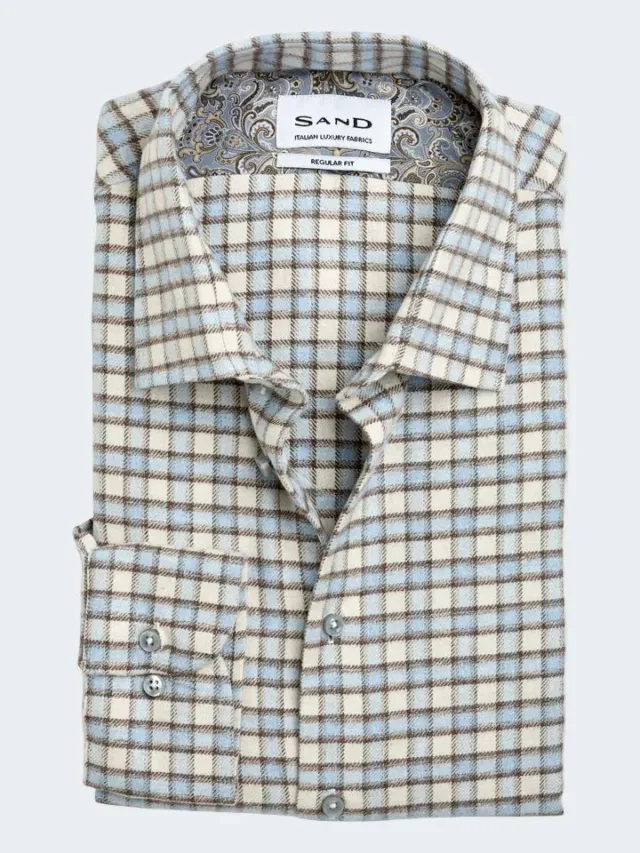 Sand Menswear State Soft 8408 camicia flanella a quadri