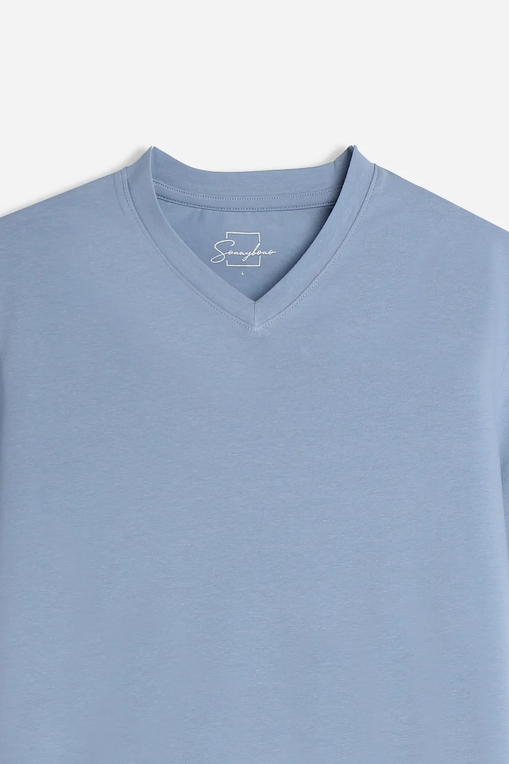 Sonny Bono t-shirt scollo V basic stretch polvere cotone