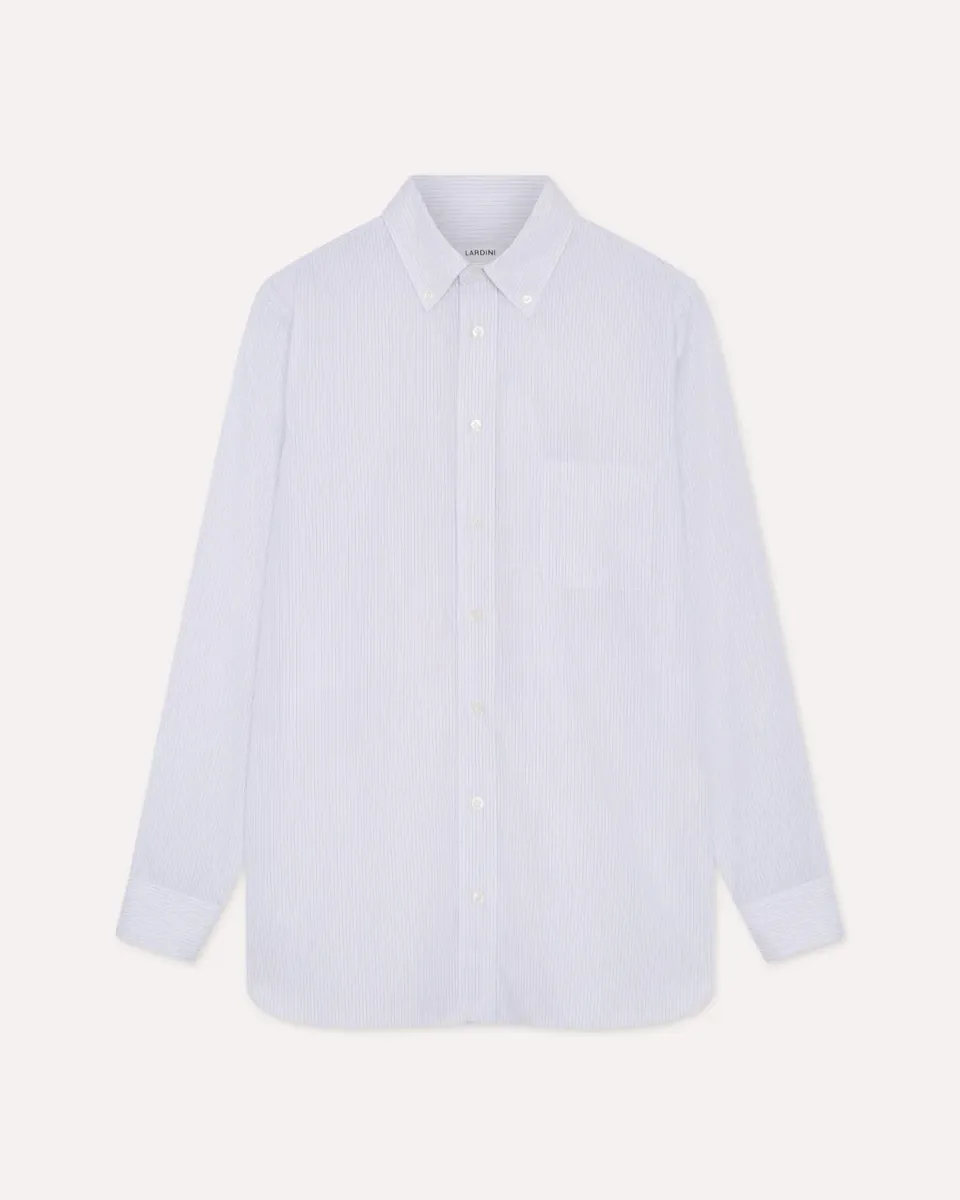 Lardini camicia bianca popeline cotone button-down