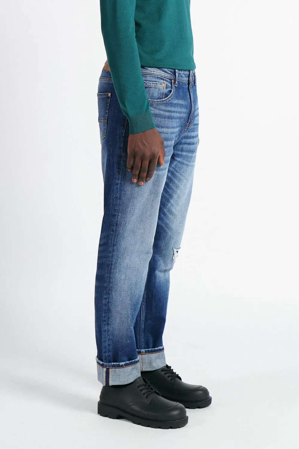 Sonny Bono Denim Loose Fit indaco gamba dritta