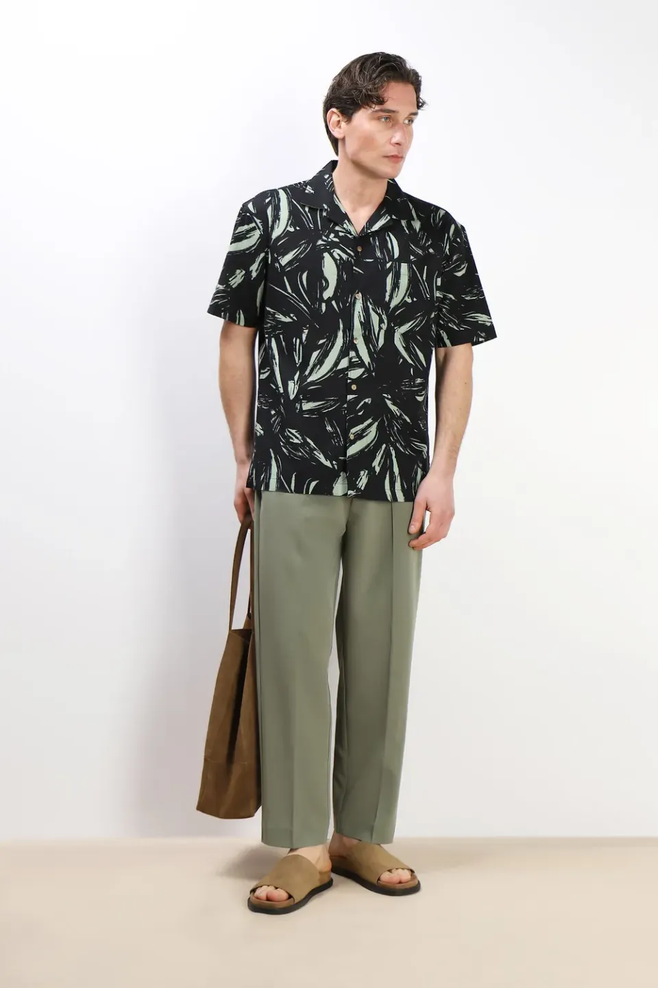 Sonny Bono pantalone jogger morbido verde militare