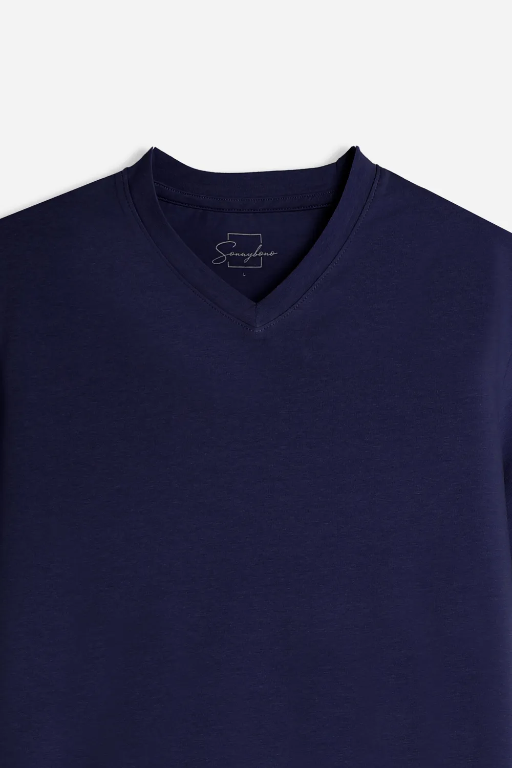Sonny Bono Basic Stretch T-Shirt Scollo V Blu