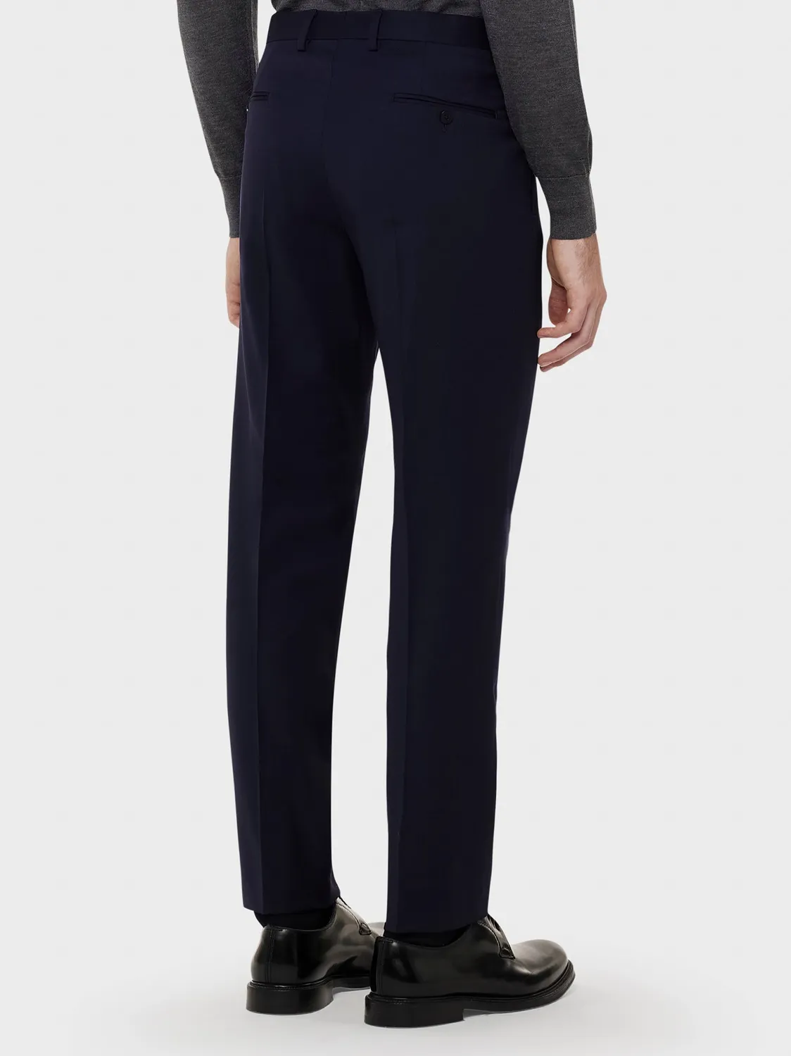 Caruso Norma Pantalone Slim Lana Blu Houdini