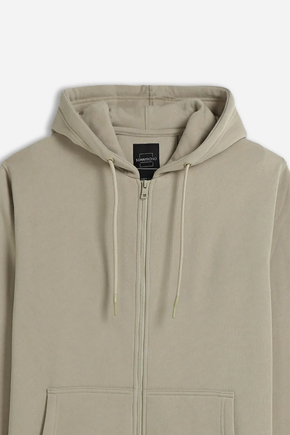Sonny Bono Felpa Full Zip Basic cappuccio tortora