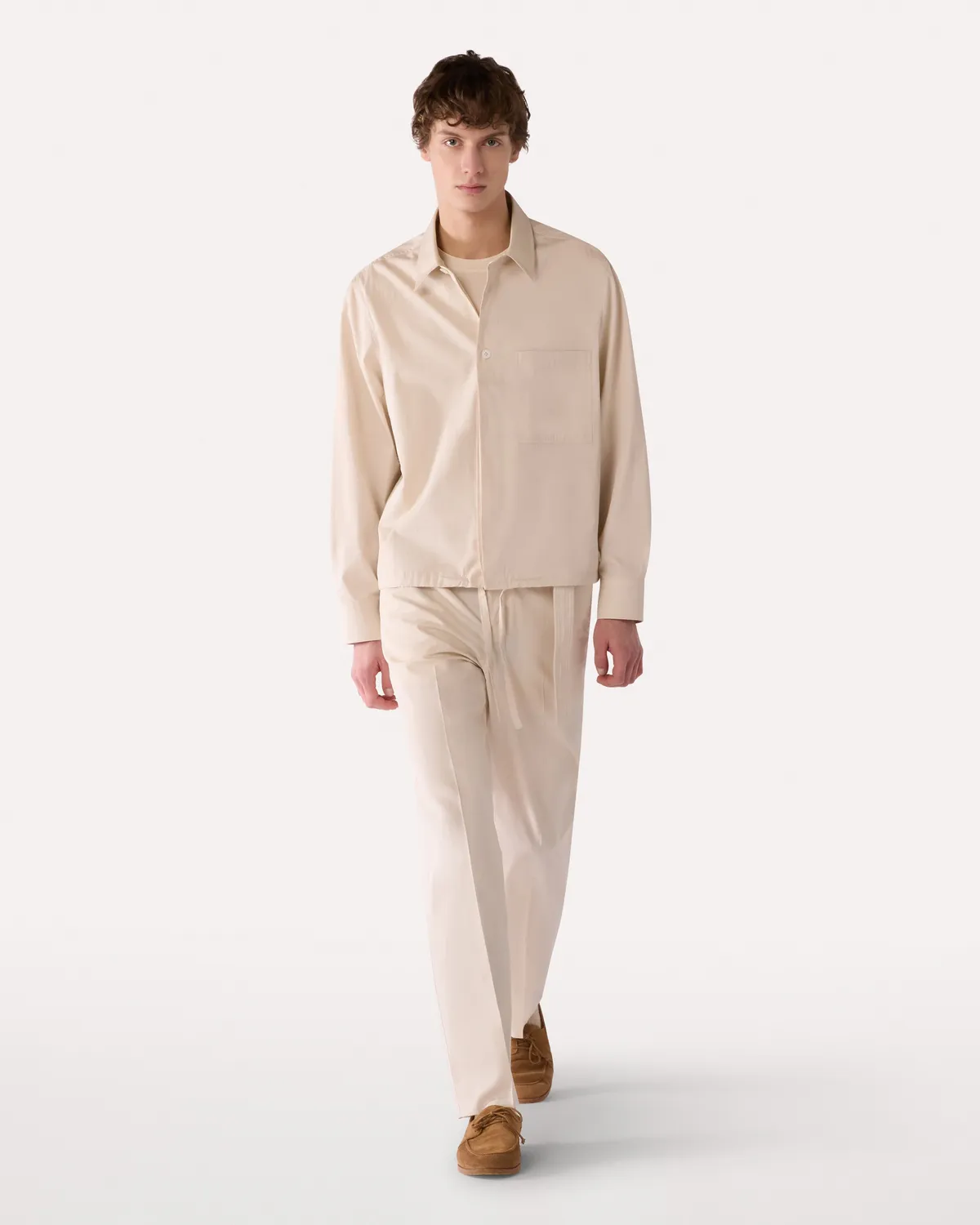 Lardini Capsule camicia boxy panna coulisse