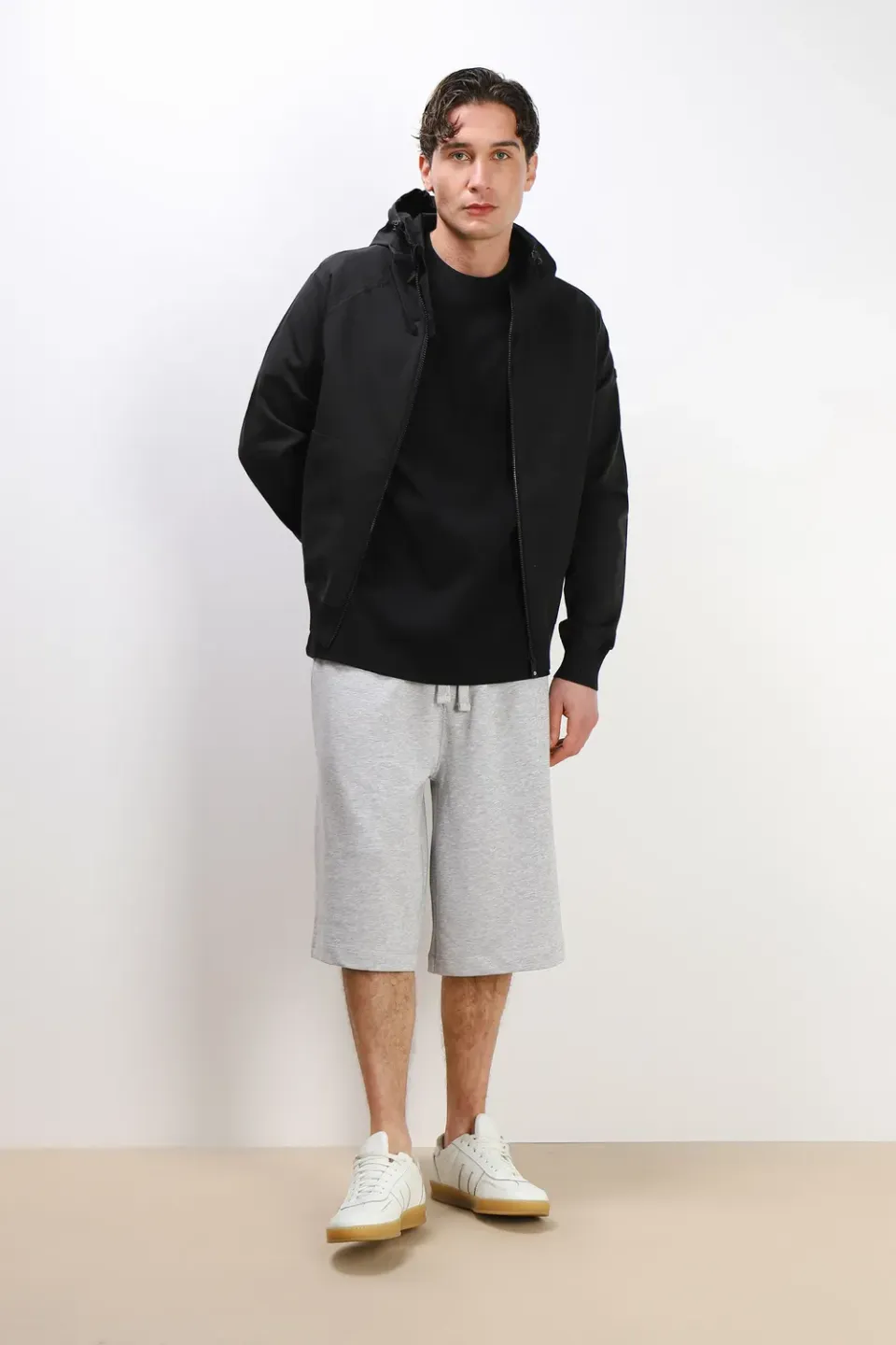 Sonny Bono giubbotto bomber maglia cappuccio nero