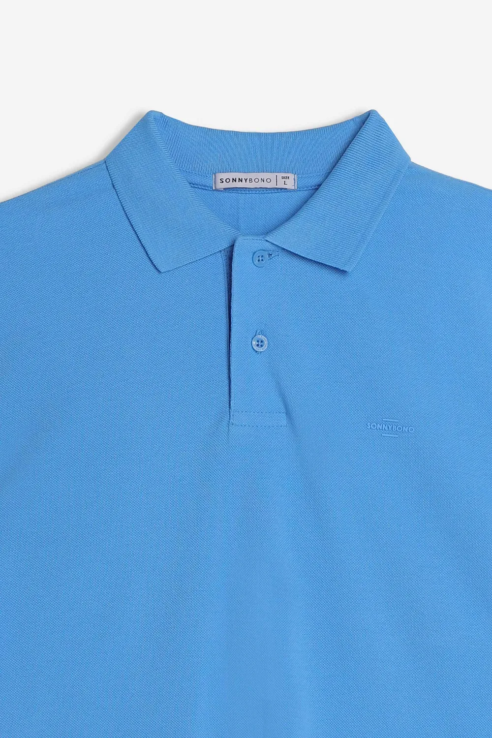 Sonny Bono Piquet Basic polo azzurro tinta unita