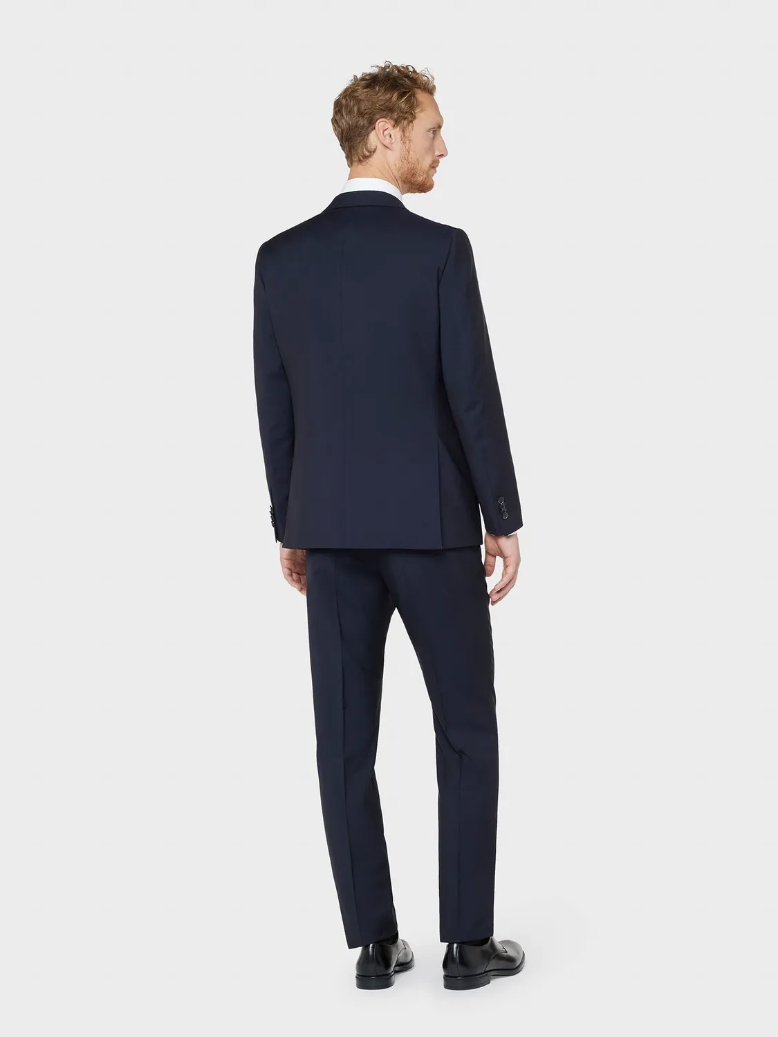 Caruso Norma abito lana mohair blu notte