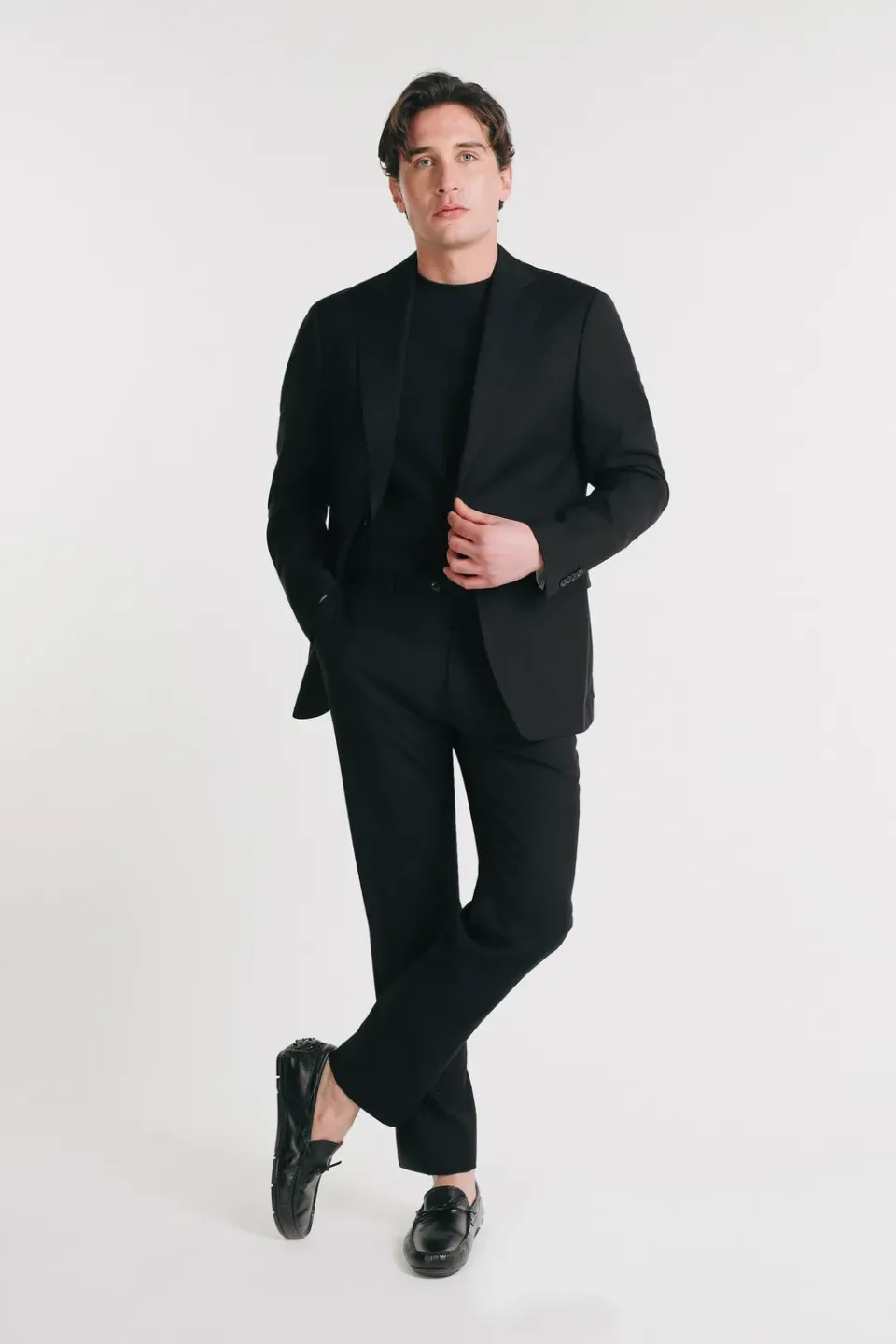 Sonny Bono Pantaloni da Abito Slim Fit Nero