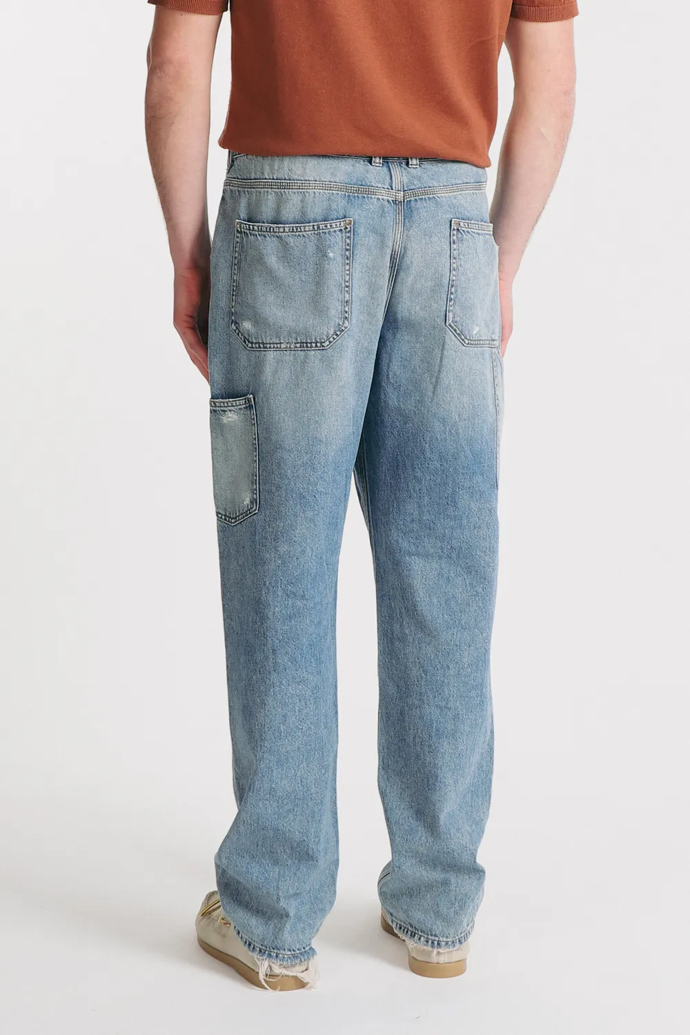 Sonny Bono Worker Jeans Denim Cotone Tasche