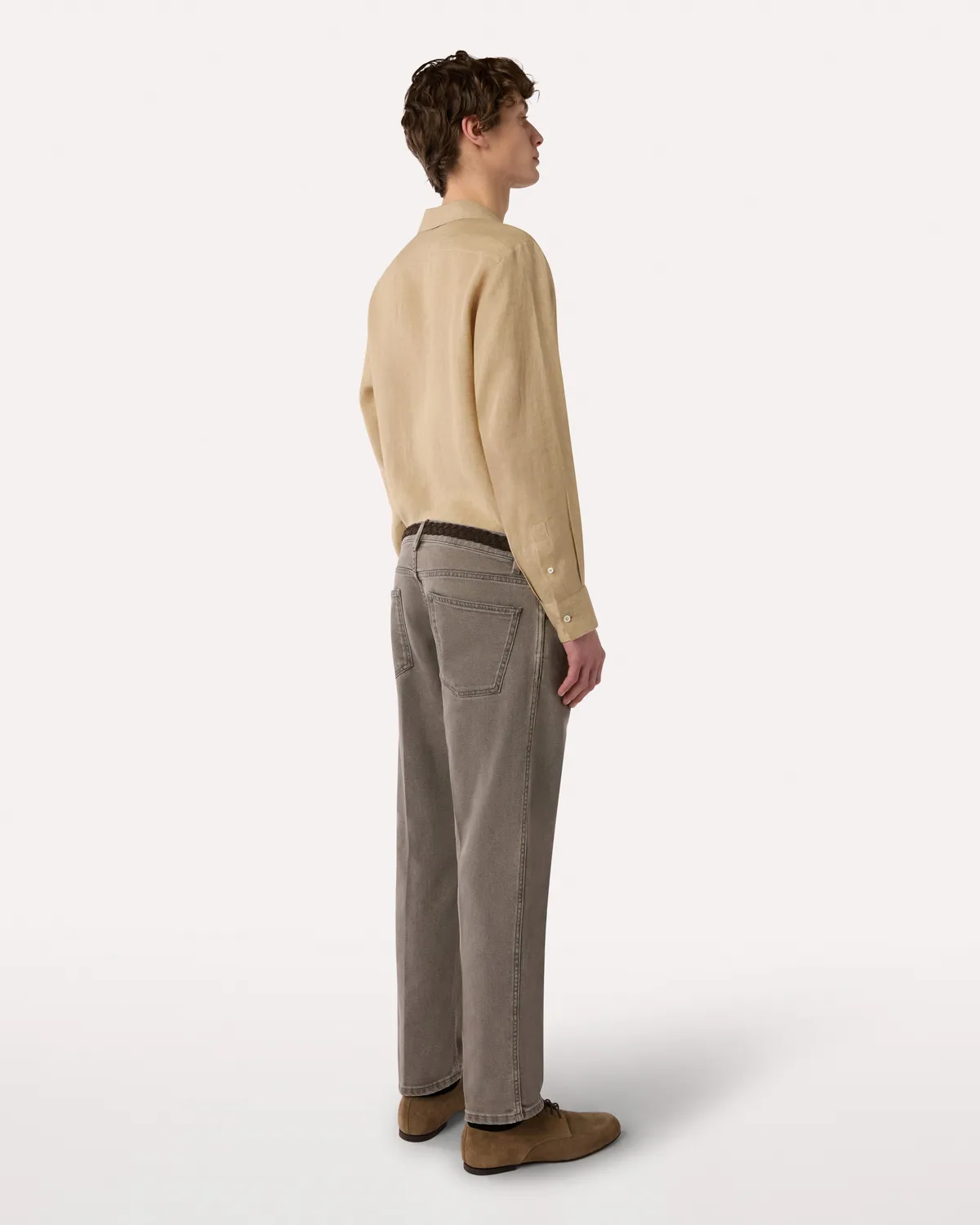 Lardini Jeans grigio carrot fit elastan fondo stretto