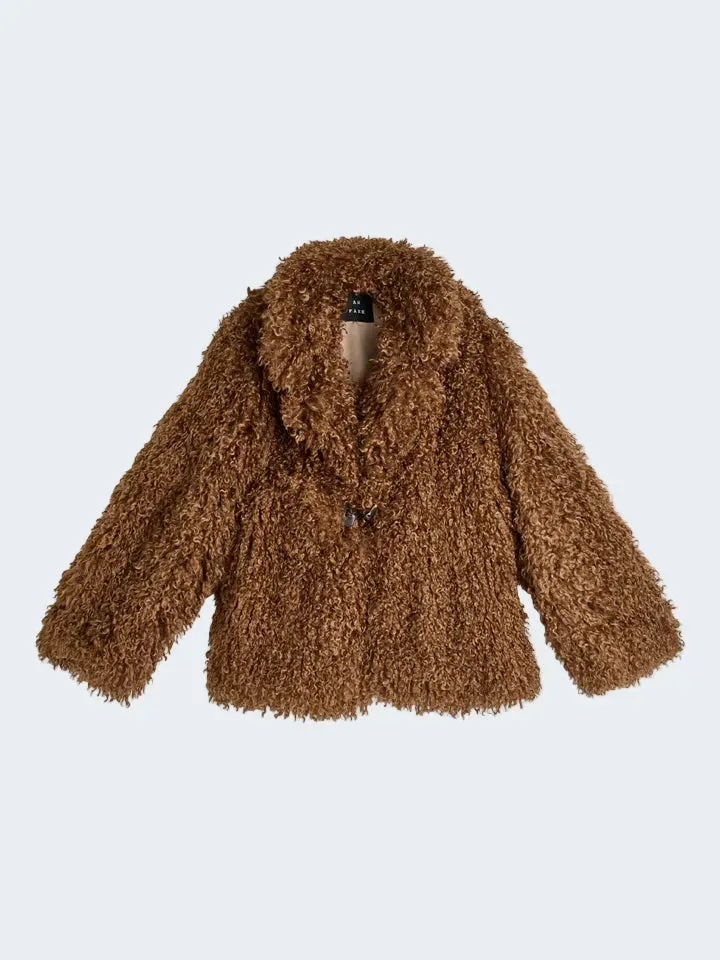 Sand Menswear Ruri 7484 cappotto pelliccia cammello donna