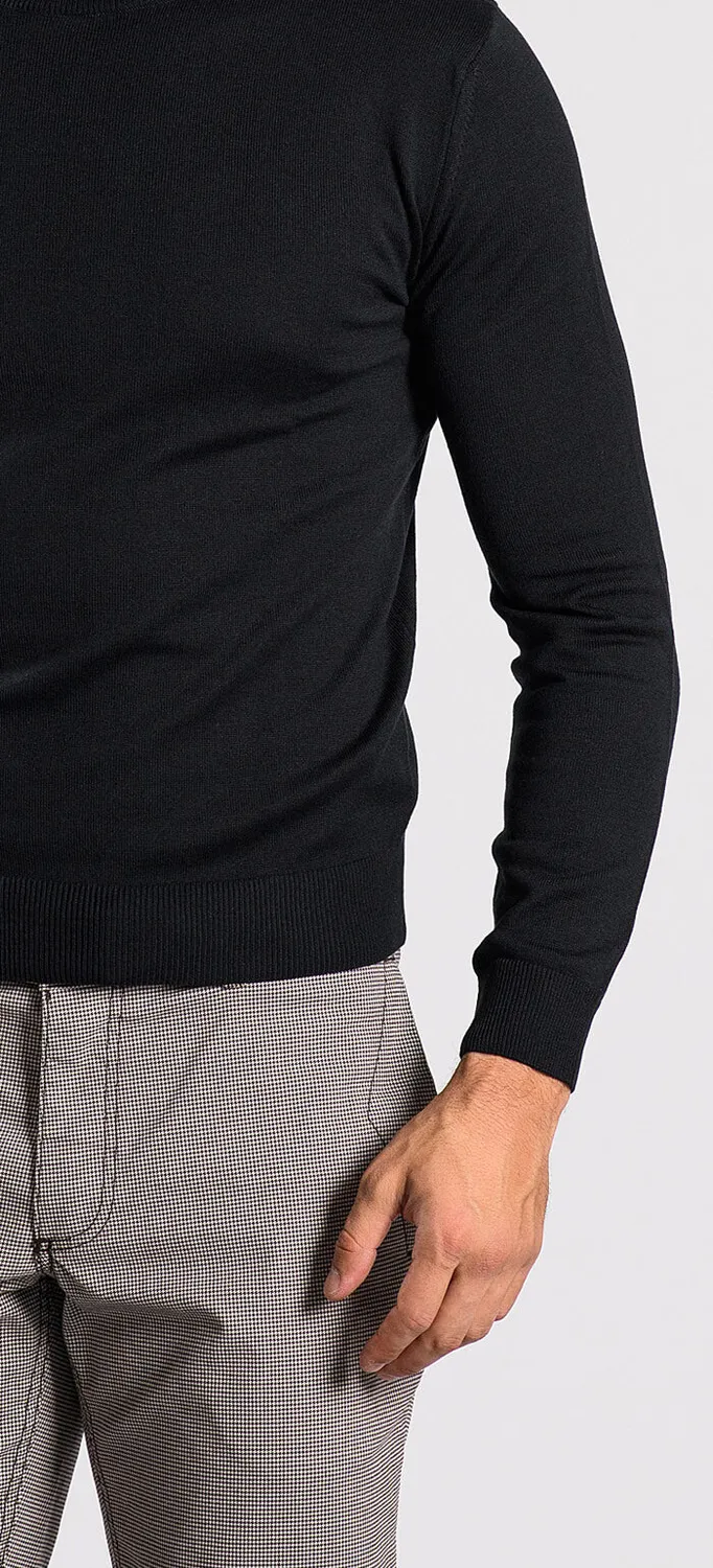 Alain Delon Dolcevita Nero Slim Fit con Zip