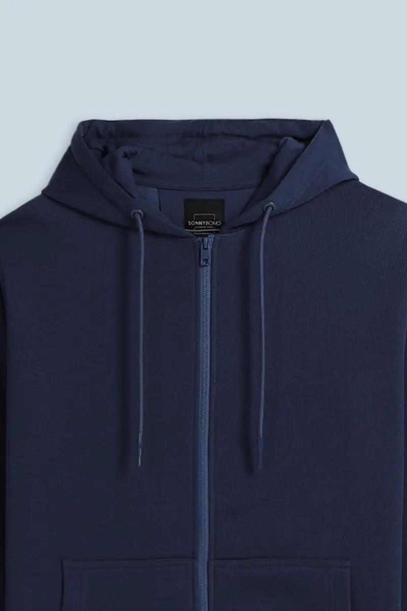 Sonny Bono felpa con zip e cappuccio blu